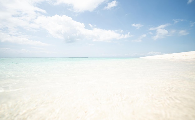 Beautiful tropical white sand beach and sea