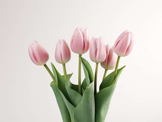 Beautiful tulip flowers with copy Space background top view Space for text