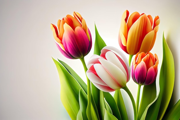 Beautiful tulips spring