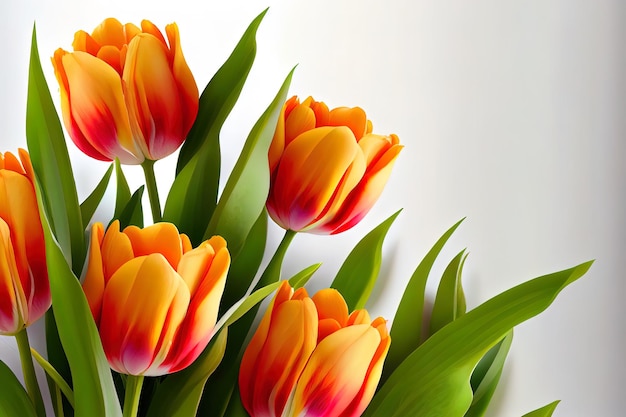 Beautiful tulips spring