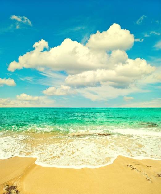 Bellissimo mare turchese e cielo azzurro perfetto