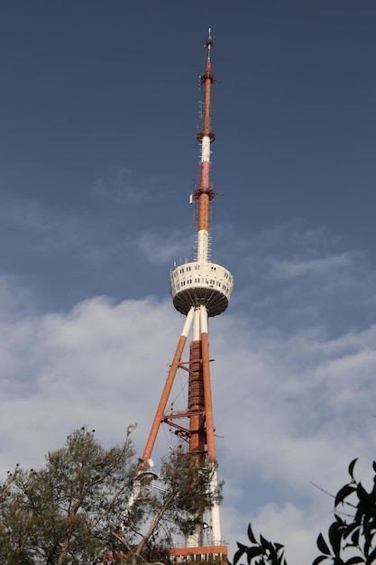 beautiful TV tower industrial landscape Tbilisi