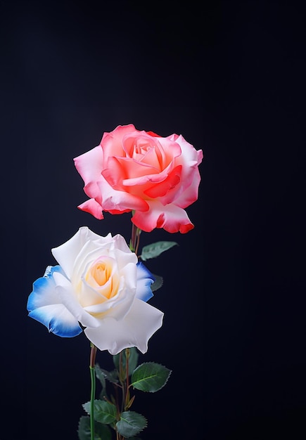 Красивые двухцветные розы красивые цветы розы на открытом воздухе