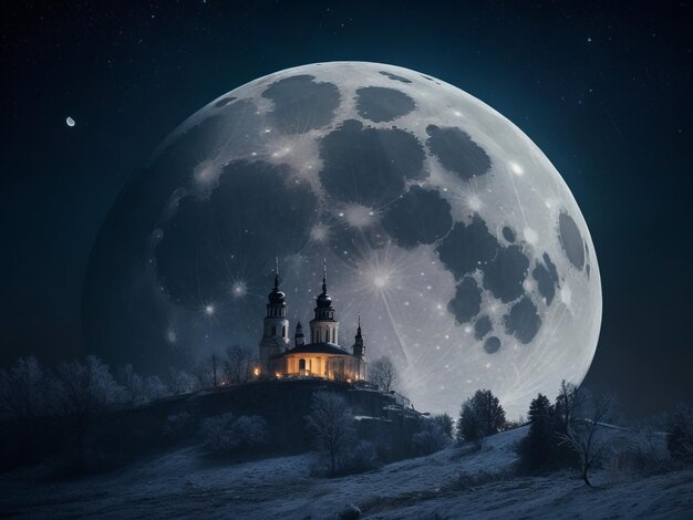 Photo a beautiful ukraine moon