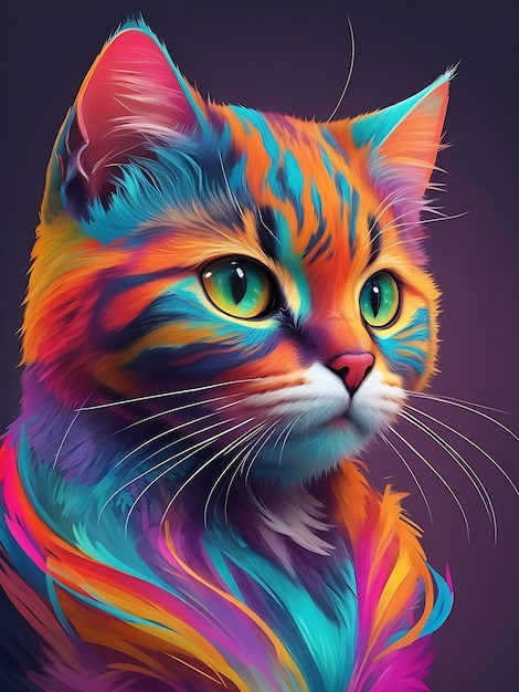 Beautiful unique cat looking so cutie stunning ai generative