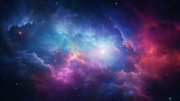 beautiful universe background with infinity space and nebula star light