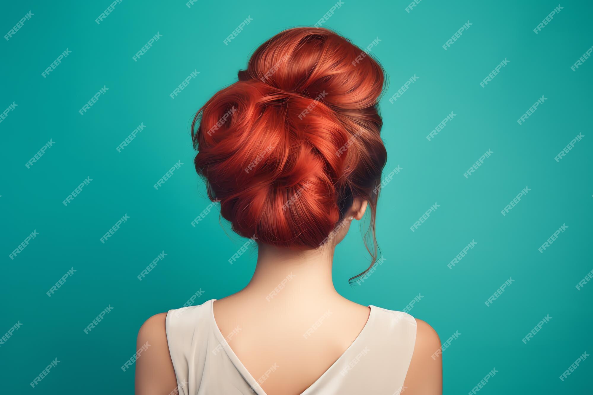 Premium Photo Beautiful Updo hair style