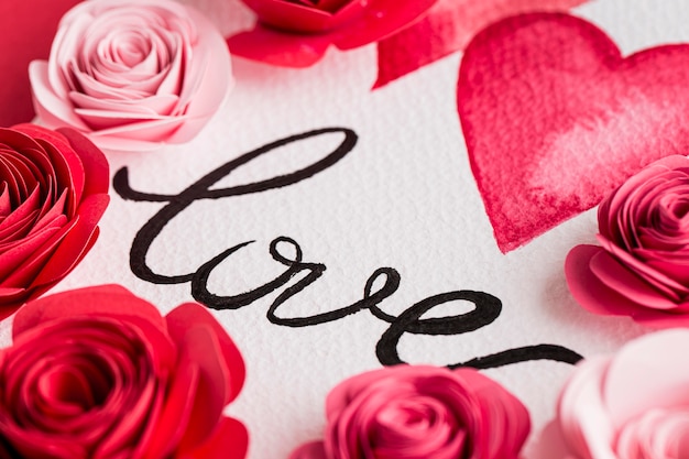 Photo beautiful valentine's day concept with roses