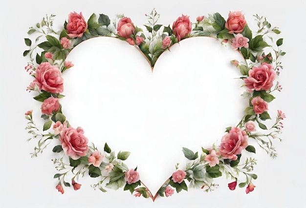 Beautiful valentines day decorative flowers heart
