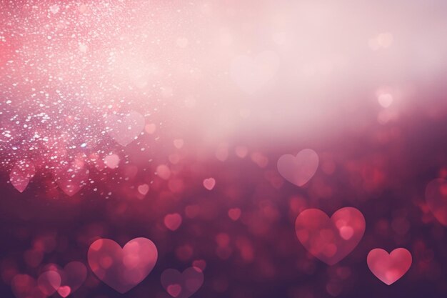 Beautiful valentines day greeting background with bokeh effect