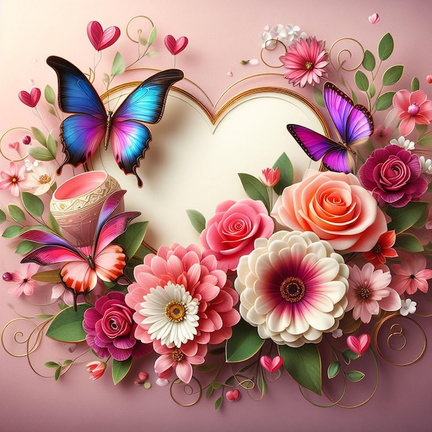 Photo beautiful valentins card