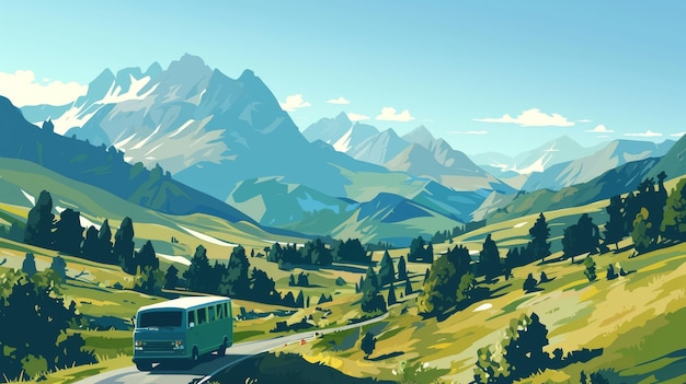 美しいベクトル風景の背景