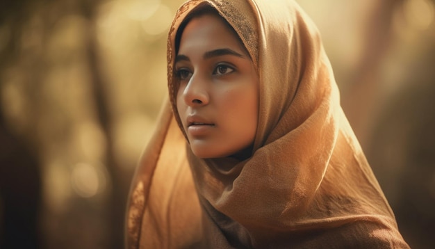 Beautiful veil highlights diverse ethnicities and religions generated by AI