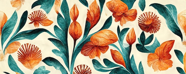 Beautiful vertical floral watercolor background