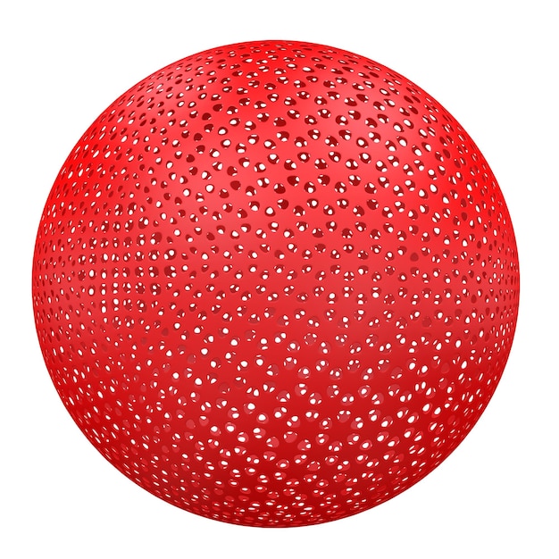 A beautiful view of 3d illustration with trypogen effect in circle ball