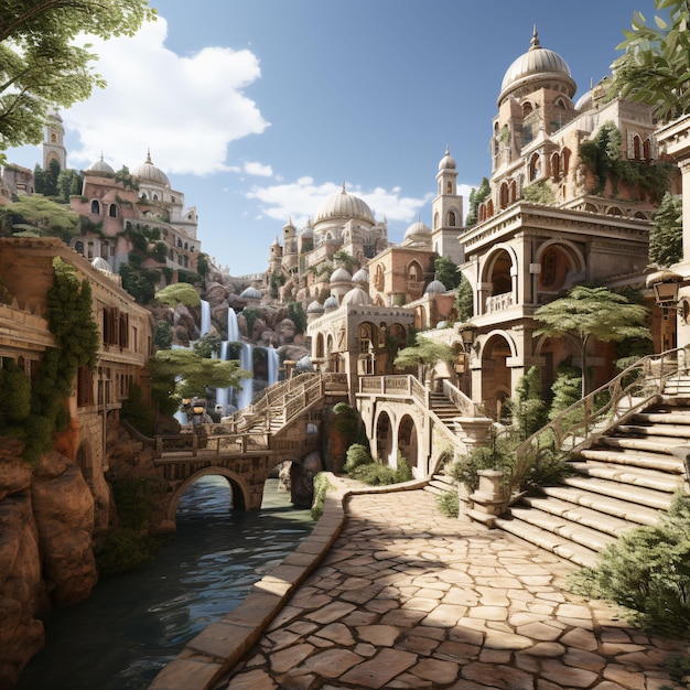 A Beautiful View of Ancient Roman Architecture Ancient City Generative AI