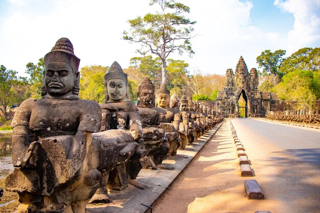 A beautiful view of Angkor Wat Temple located in Siem Reap Cambodia