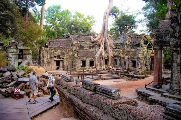 A beautiful view of Angkor Wat Temple located in Siem Reap Cambodia