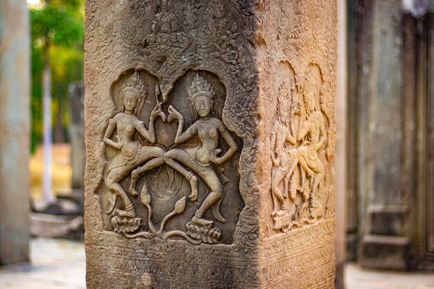 A beautiful view of Angkor Wat Temple located in Siem Reap Cambodia