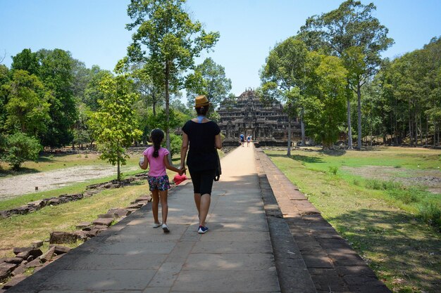 A beautiful view of Angkor Wat temple located in Siem Reap Cambodia