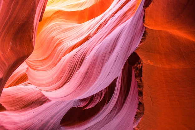 Beautiful view of Antelope Canyon sandstone formations in famous Navajo Tribal national park near Page, Arizona, USA