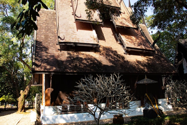 A beautiful view of Baan Dan Museum located in Chiang Rai Thailand