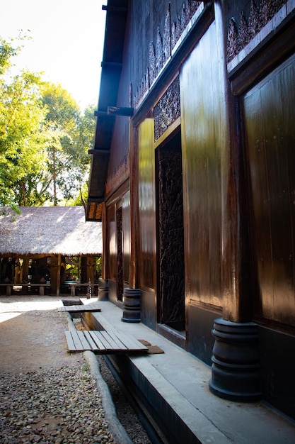 A beautiful view of Baan Dan Museum located in Chiang Rai Thailand