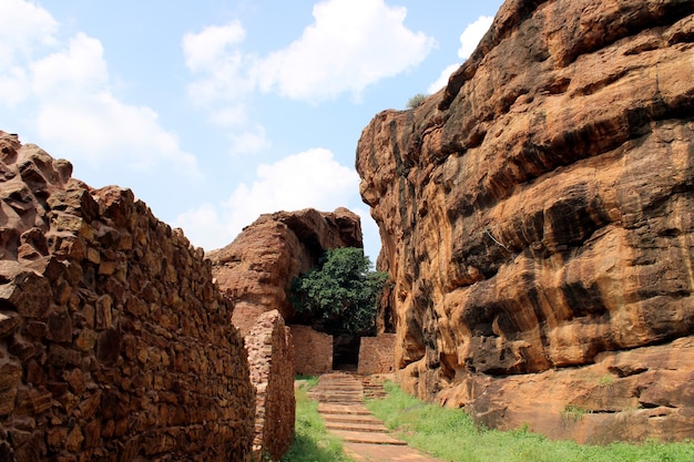 Beautiful view of Badami rock hill