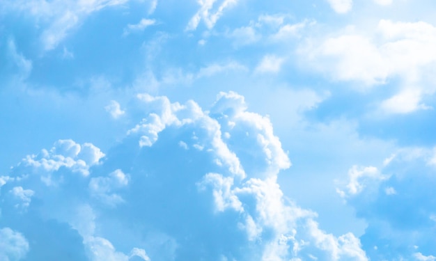 Premium Photo | Beautiful view of blue sky with clouds. beautiful shapes,  partly cloudy. colorful sunset. natural sky background texture, beautiful  color. bright landscape in the blue sky. selective focus. panorama.