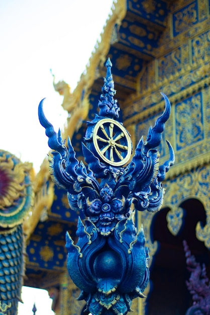 A beautiful view of Blue Temple located in Chiang Rai Thialand