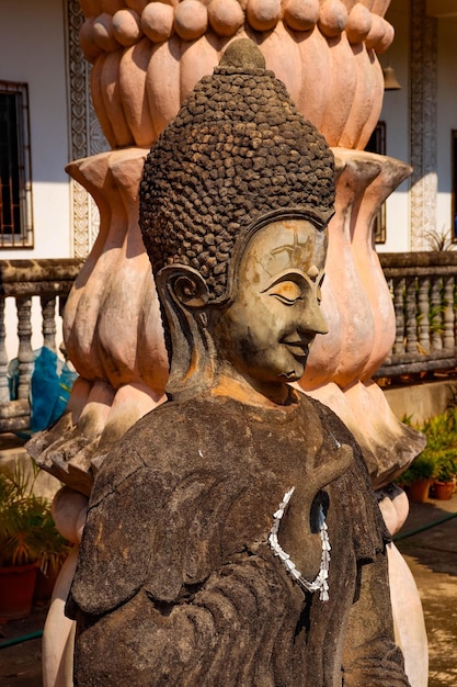 Photo a beautiful view of buddha park located in nong khai thailand