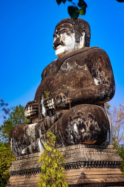 A beautiful view of buddha park located in nong khai thailand