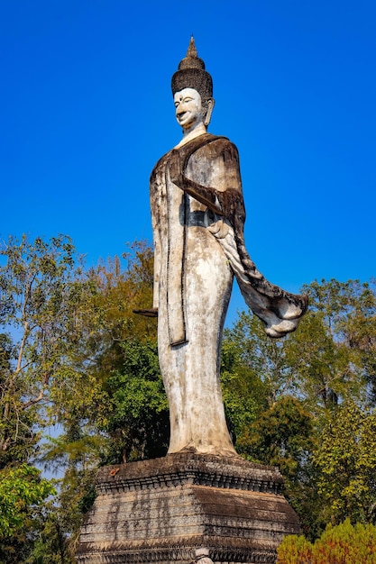 A beautiful view of buddha park located in nong khai thailand