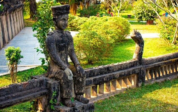 A beautiful view of Buddha Park located in Vientiane Laos