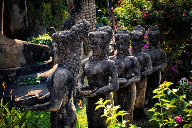 A beautiful view of Buddha Park located in Vientiane Laos