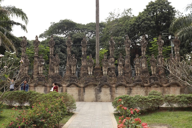 A beautiful view of Buddha Park located in Vientiane Laos