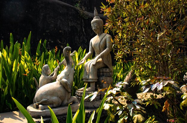 A beautiful view of Buddha Park located in Vientiane Laos