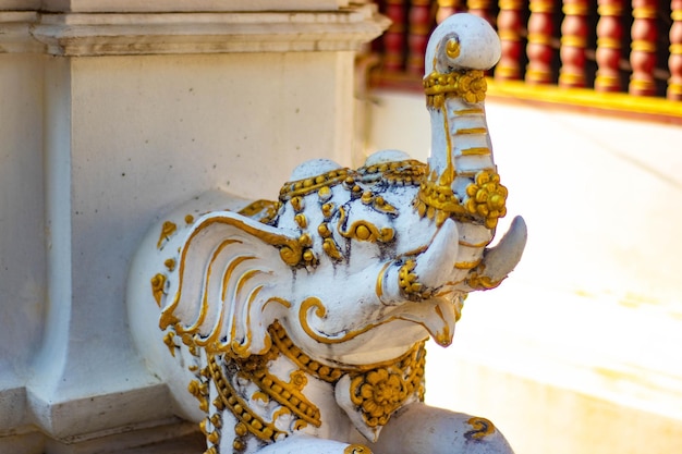 A beautiful view of buddhist temple locate in Chiang Rai Thailand