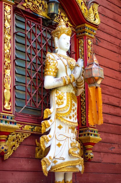 A beautiful view of buddhist temple locate in Chiang Rai Thailand