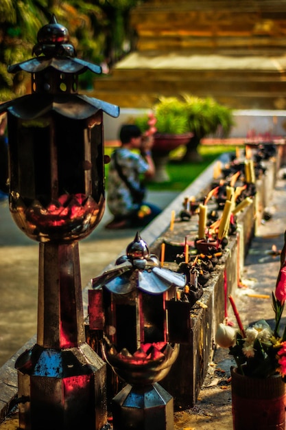 A beautiful view of buddhist temple located in Chiang Mai Thailand