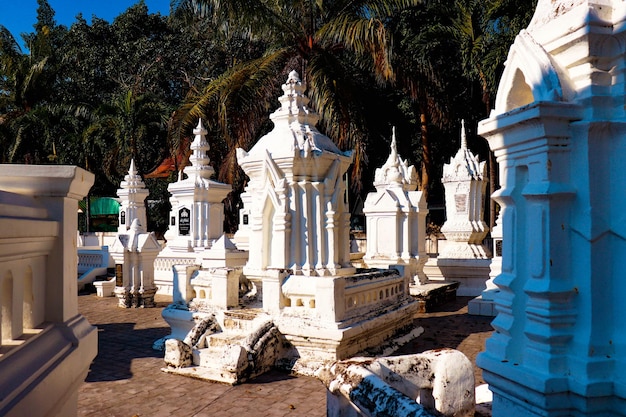 A beautiful view of buddhist temple located in Chiang Mai Thailand