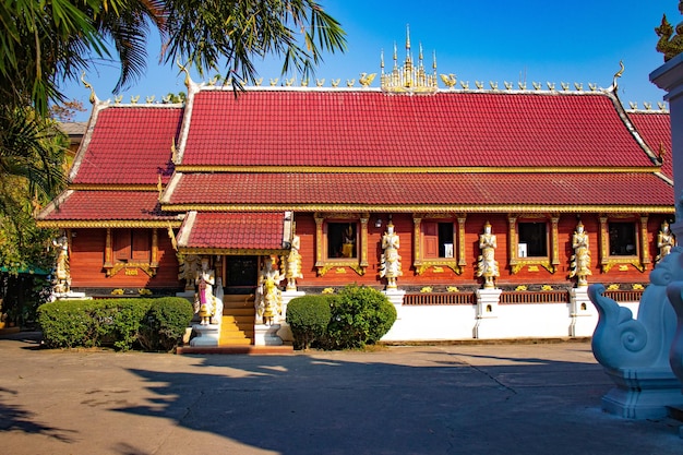 A beautiful view of buddhist temple located in Chiang Rai Thailand