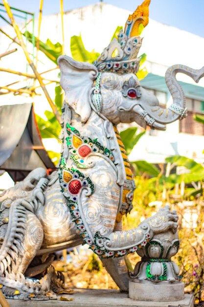 A beautiful view of buddhist temple located in Chiang Rai Thailand