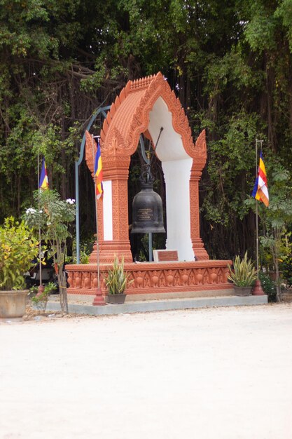 A beautiful view of buddhist temple located in Siem Reap Cambodia