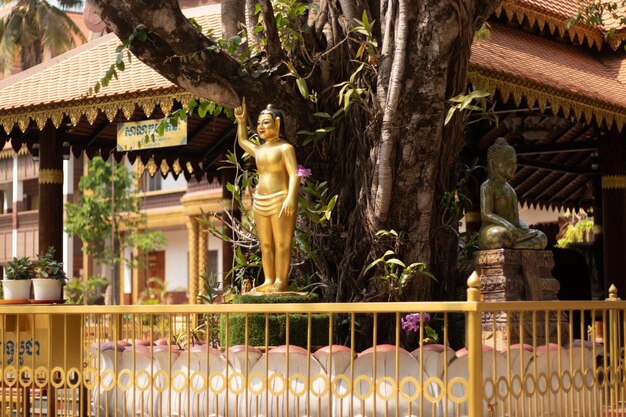 A beautiful view of buddhist temple located in Siem Reap Cambodia