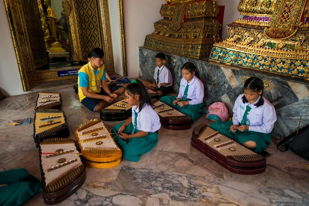 Photo a beautiful view of buddhist temple wat pho in bangkok thailand