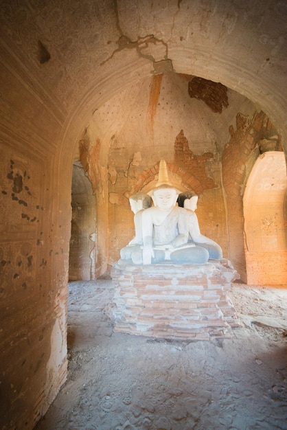 A beautiful view of buddhist temples in Bagan Myanmar