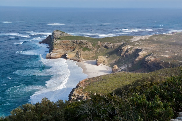 Bella vista del capo di buona speranza e dell'oceano, sudafrica