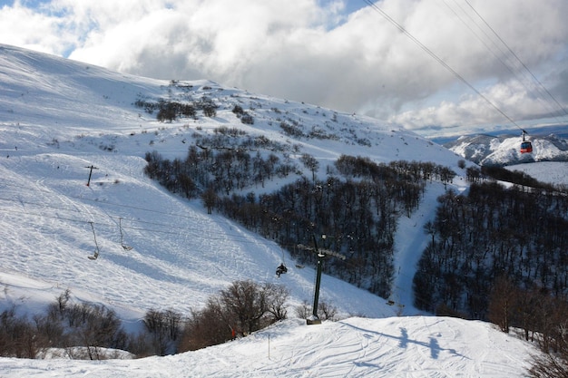 A beautiful view of Cerro Catedral located in Bariloche Argentina