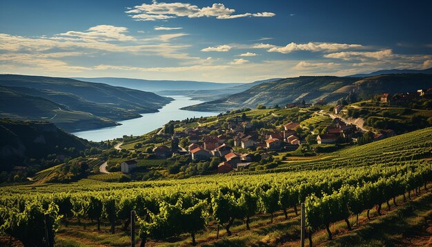 Beautiful View of Champagne Production in France